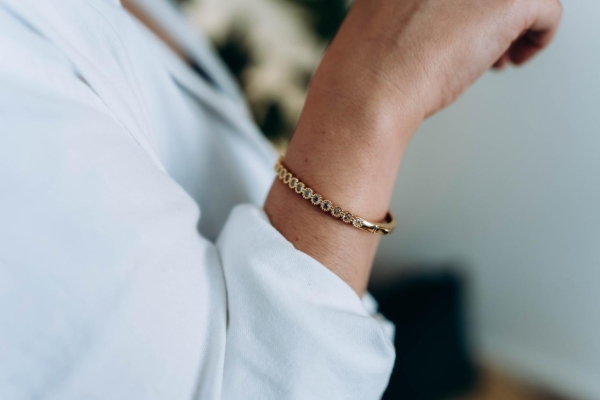 Bracelete adornado com pedras redondas - Image 2