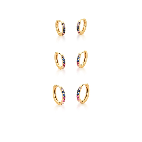 Trio de Argolas Rainbow
