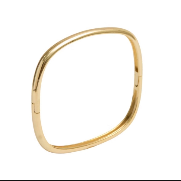 Bracelete quadrado - banho de ouro